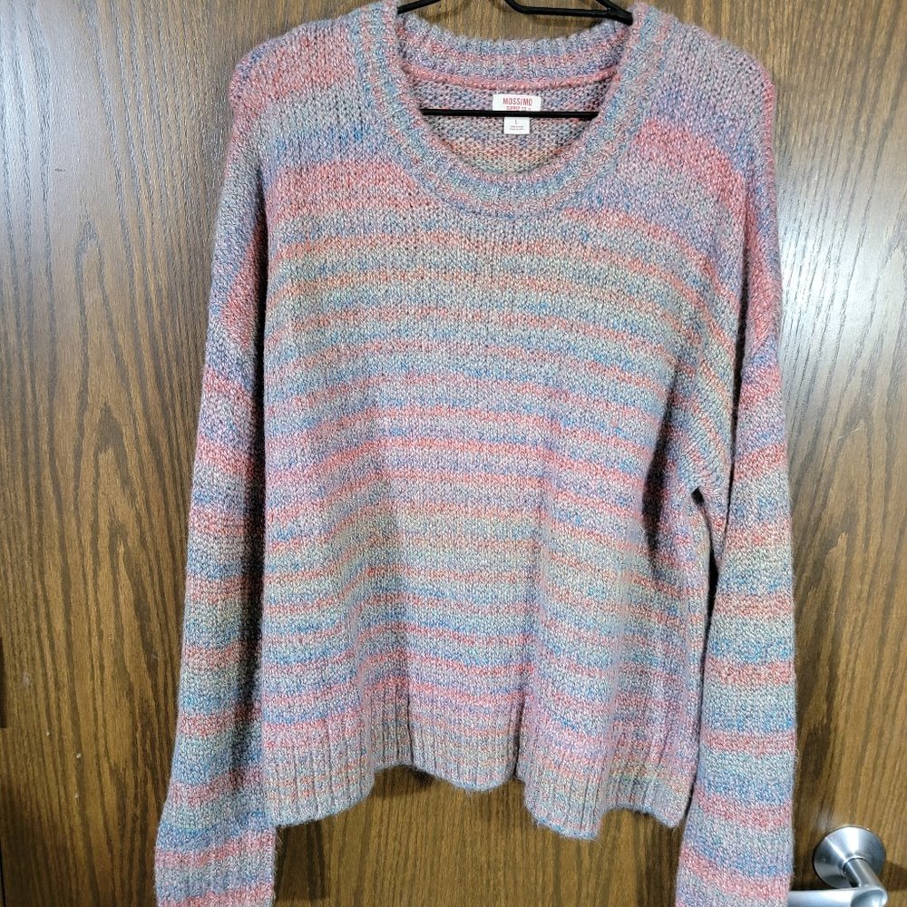 Beautiful Mossimo Supply Co. Pastel Ombre  Sweater Size Large